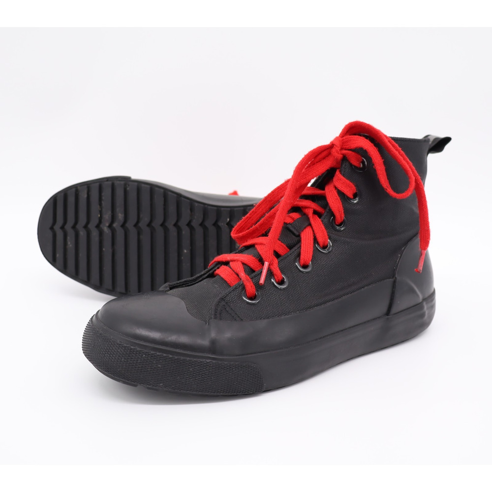 Hunter x Target Dipped Black Canvas High Top Rain Boots Men's Sz 6.5 Women's 8.5